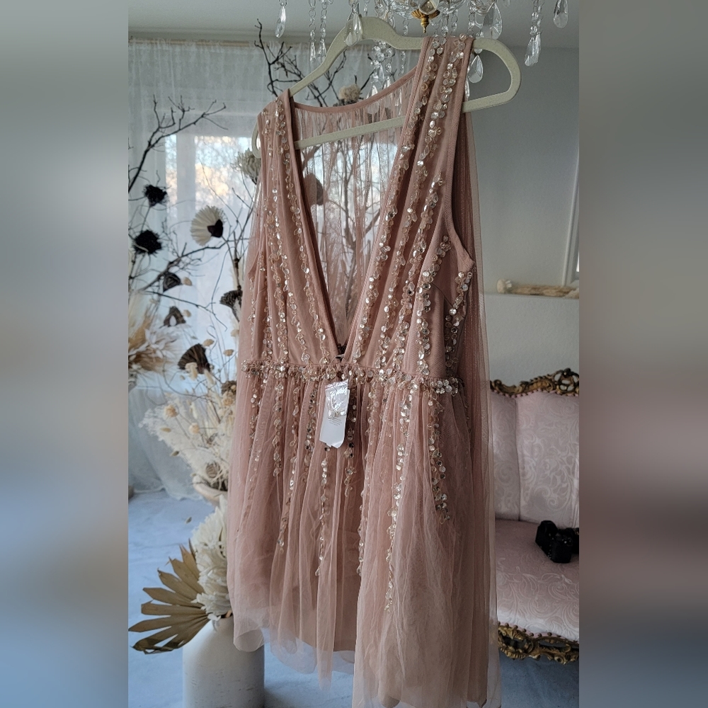 Mauve size 12 midi asos sequin dress with cape